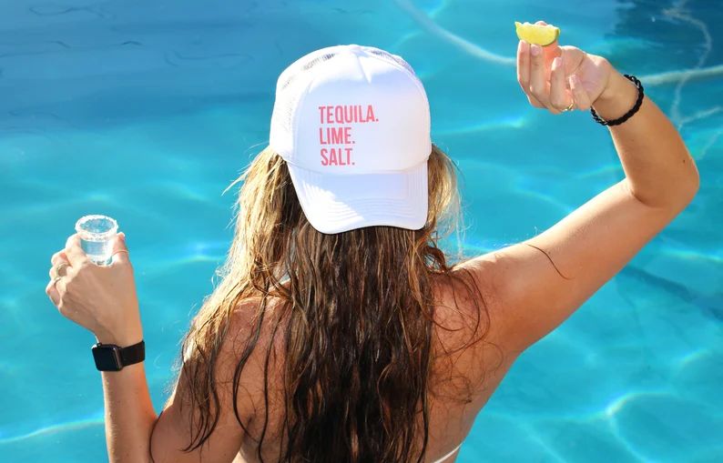 Tequila Lime Salt Hat, Drinking Trucker Hat, Summer Trucker Hat, Drinking Hat, Tequila Hat, Drink... | Etsy (US)