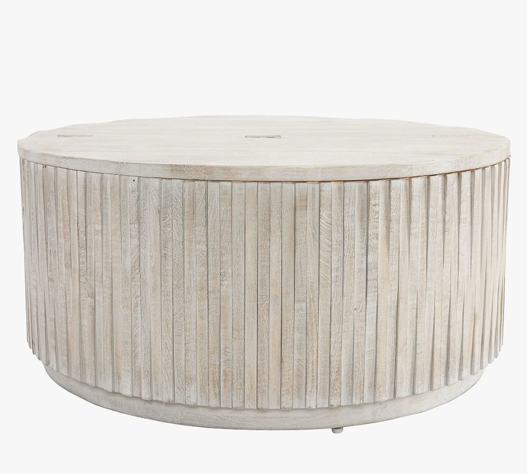 Pottery Barn storage round coffee table 

#LTKhome