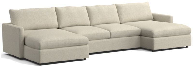 Lounge Deep 3-Piece Double Chaise Sectional | Crate & Barrel | Crate & Barrel
