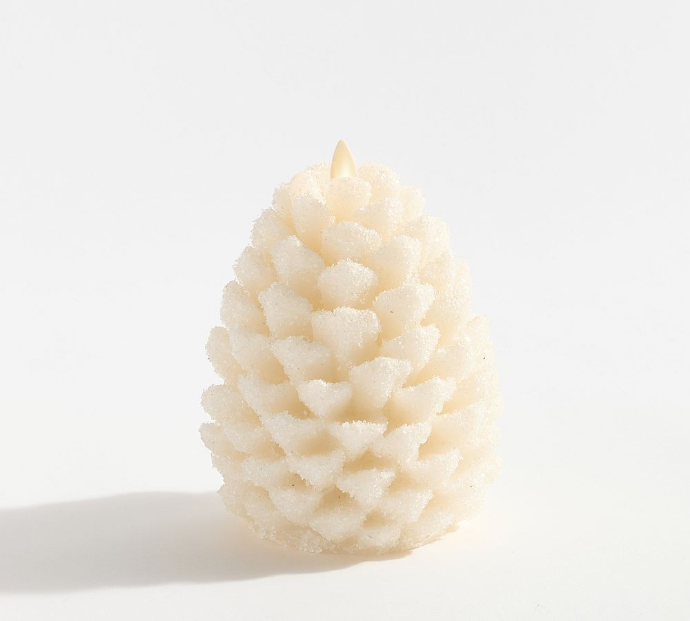 Premium Flickering Flameless Wax Pinecone Candle | Pottery Barn (US)