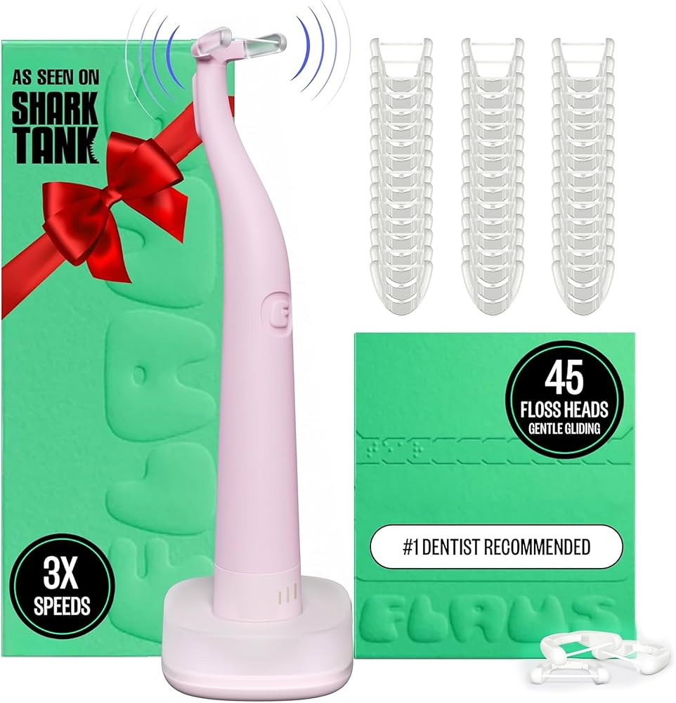 FLAUS Electric Flosser - Gentle Glide - Shark Tank Dental Plaque Remover | Amazon (US)