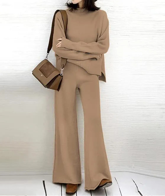 ETCYY NEW Womens Elegant Lounge Sets Knitted Sweatsuit Sets 2 Piece Outfits with Sweater Tops and... | Amazon (US)