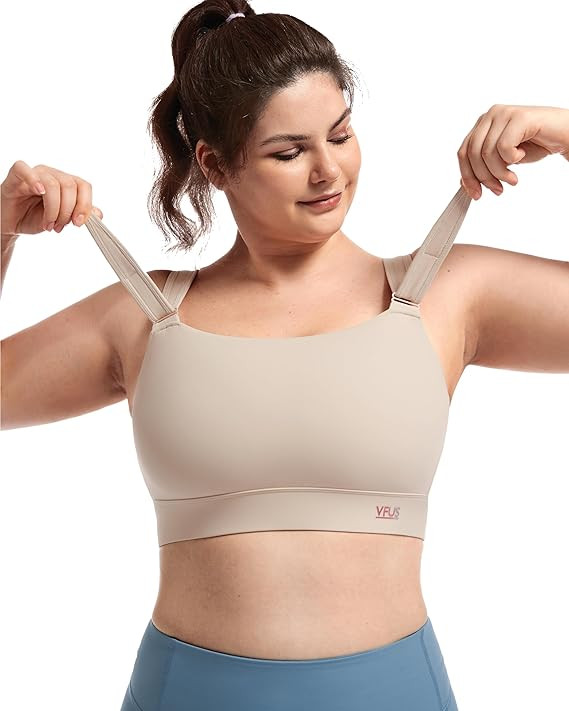 Women's Sports Bra Wirefree Adjustable Medium-High Support Everyday Wear for Large Bust Plus Size... | Amazon (US)