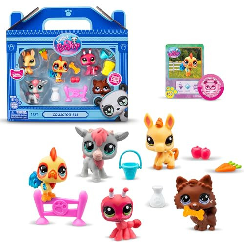 Littlest Pet Shop Farm Besties Collector Set - Gen 7 Bobble Head Pets #56-60, Imagination Toy for Kids 4+ | Amazon (US)