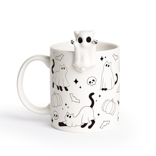 Silkwishes Halloween Cups Coffee Mug, Pumpkin Ghost Skull Fall Mugs, Halloween Gifts for Women Her Him Teen, Spooky Gifts for Women(11 Oz) | Amazon (US)
