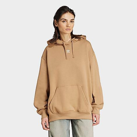 adidas Women's Originals Essentials Oversized Fleece Hoodie in Cardboard Size: XL | Finish Line (US)