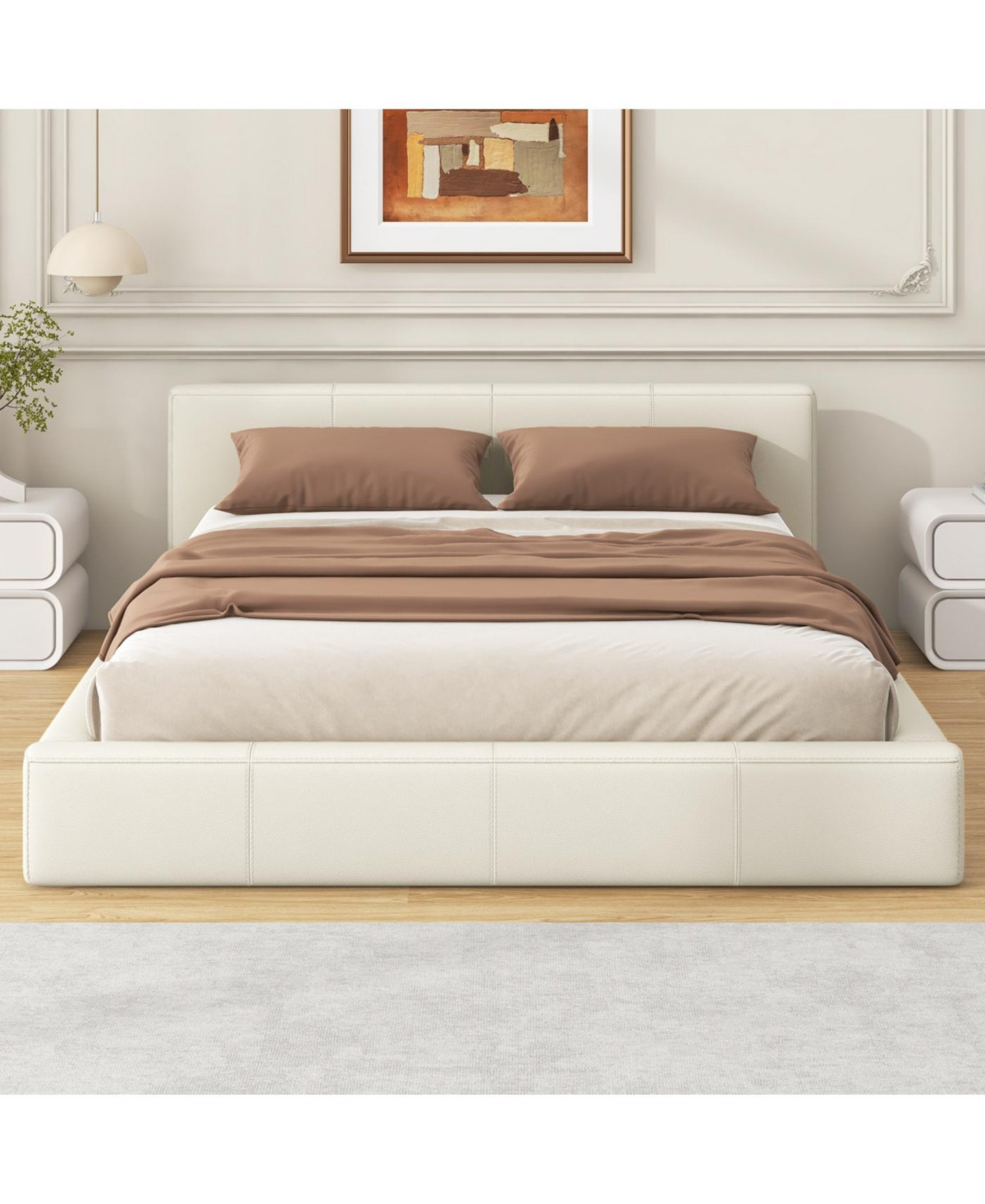 Streamdale Stylish Beige Upholstered Bed The Ideal Choice for Your Bedroom, Full - Beige | Macy's