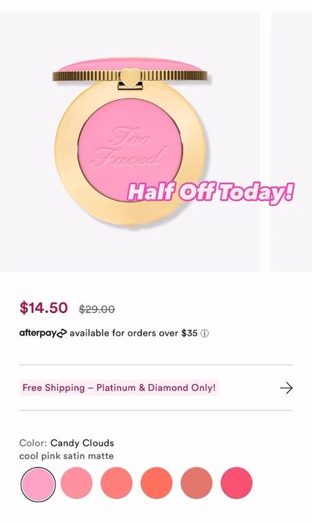 Half Off Today! ✨💖
One of my fave powder blushes is half off at Ulta today only! My preferred shade is ‘Candy Clouds’. Bonus: the compact itself is so pretty!

Perfect size for travel, on-the-go, or even Easter Baskets for the teen crowd! ✨✨✨💖☁️🍭

#LTKsalealert #LTKbeauty