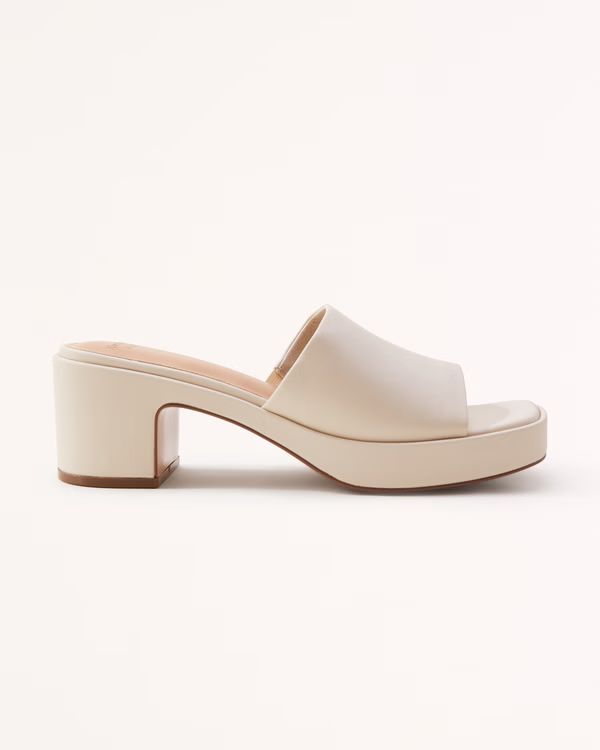 Retro Mule Platform Heels | Abercrombie & Fitch (US)