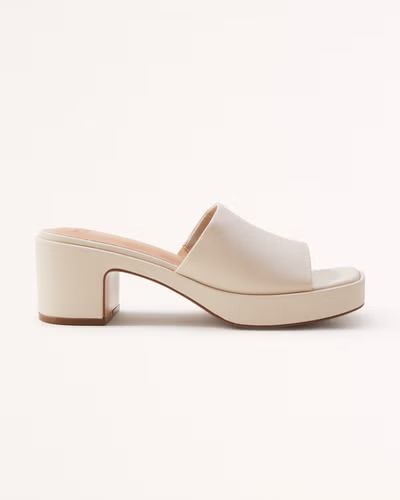 Retro Mule Platform Heels | Abercrombie & Fitch (US)