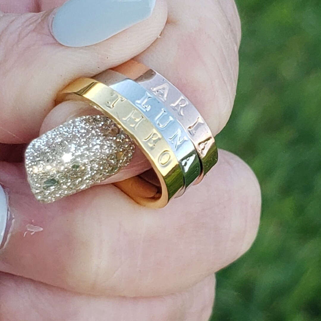Personalized Ring · Custom Ring · Stack Rings · Personalized Rings For Women · Customized Rin... | Etsy (US)
