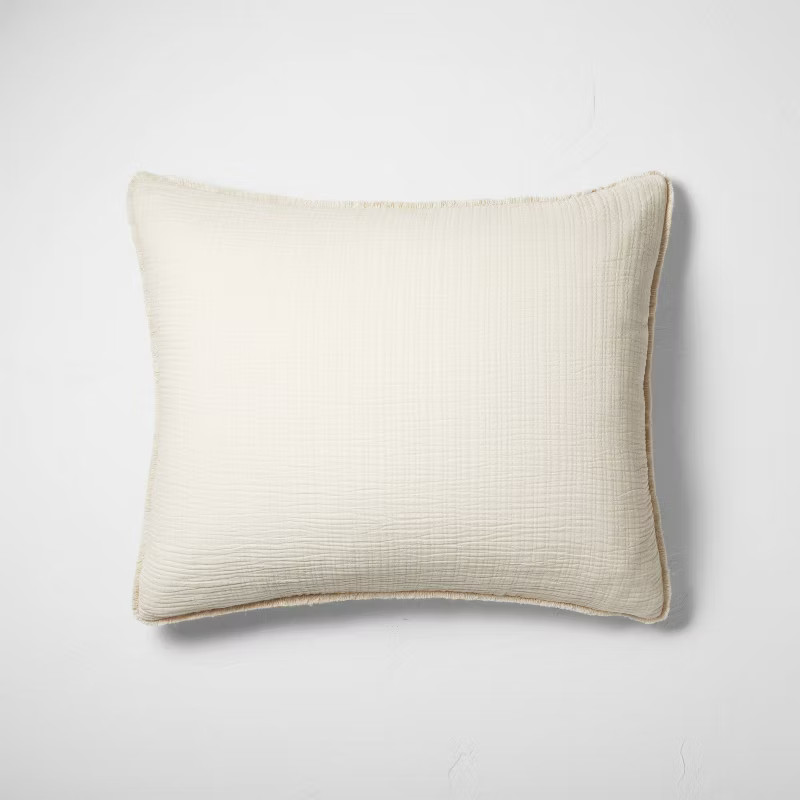 Textured Chambray Cotton Pillow Sham - Casaluna™ | Target