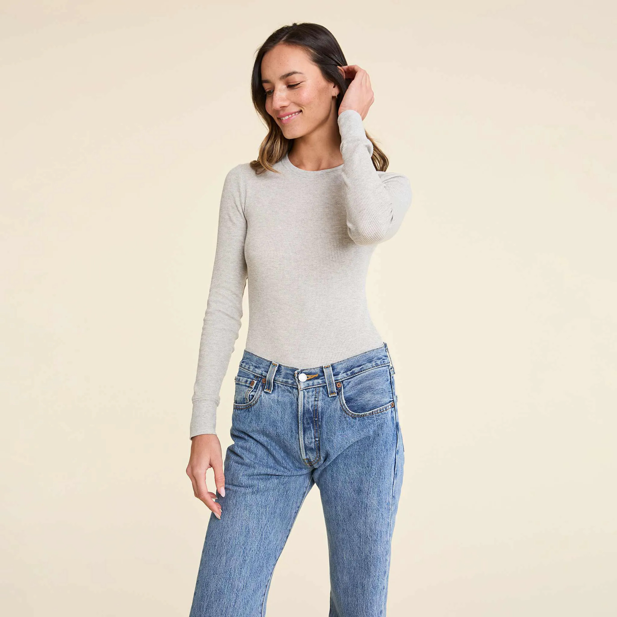 Waffle Bodysuit | Heather Grey - nuuds | nuuds