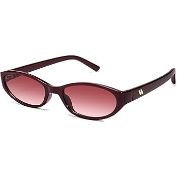Retro Oval Sunglasses for Women Men Y2k Narrow Cat Eye Sunnies Skinny Shades AR82299 | Amazon (US)