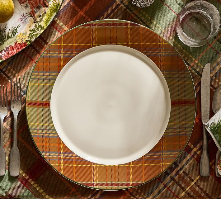 Woodrow Plaid Stoneware Charger Plates - Set of 4 | Pottery Barn (US)