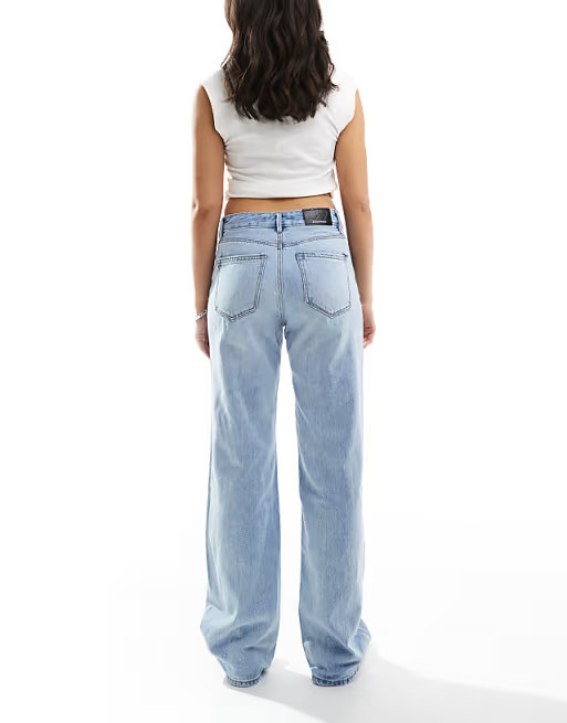 Stradivarius 90s baggy dad jeans in light blue | ASOS | ASOS (Global)