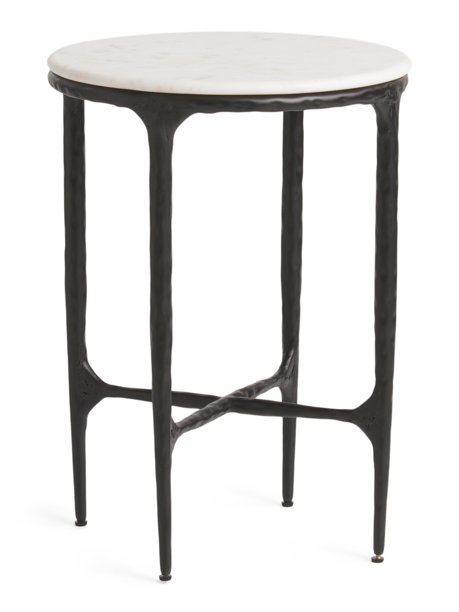 Marble Top Round Iron Stand Side Table | TJ Maxx