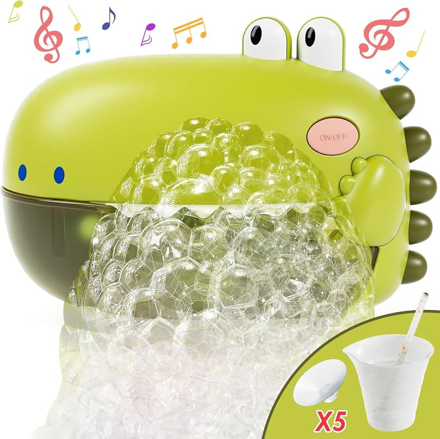 Lehoo Castle Baby Bath Toys, Automatic Bath Bubble Machine, Dinosaur Bathtub Bubble Maker with 12... | Amazon (US)