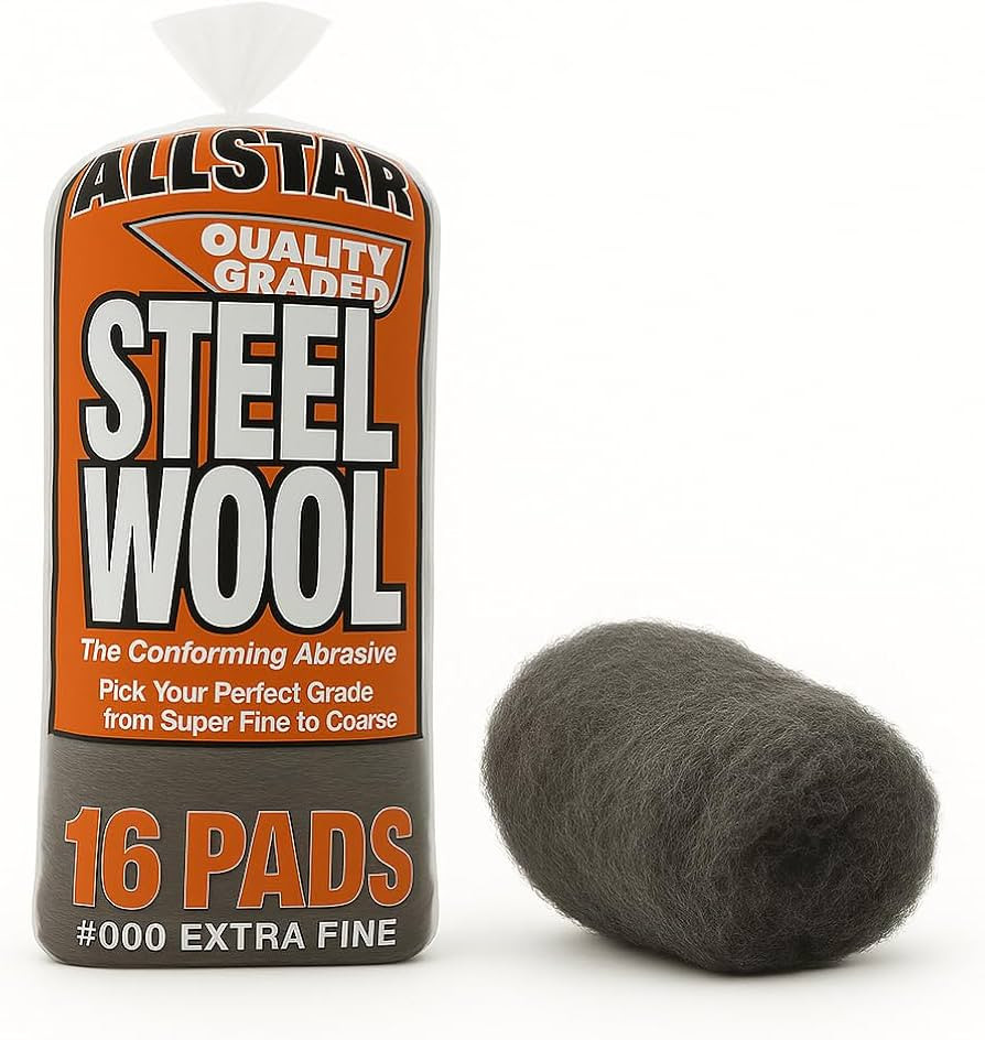Hi-Tech 73016 Extra Fine 000 Steel Wool - 16 Pads, Ideal for Waterless Window Cleaning and Surfac... | Amazon (US)