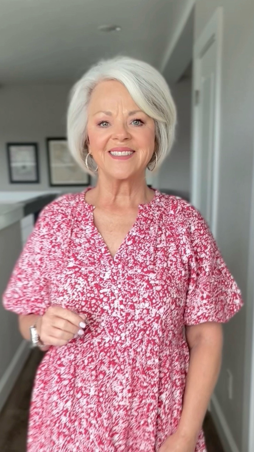 This darling dress is so cute and perfect for spring & summer! Love the arm coverage, A line feature and how flowy the dress is!!! 

#LTKMidsize #LTKootd #LTKOver40