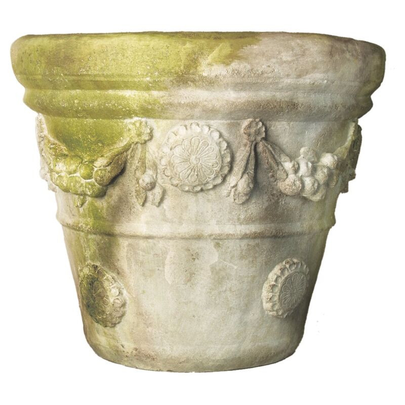 24" Boboli Garden Planter, White Moss | One Kings Lane