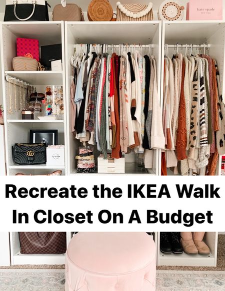 The IKEA walk in closet can get so expensive piece by piece. Create a DIY walk in closet area with these bookshelves from Target!

#LTKSaleAlert #LTKHome #LTKFindsUnder100