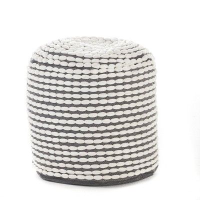 Rococco Round Pouf Ottoman - Christopher Knight Home | Target