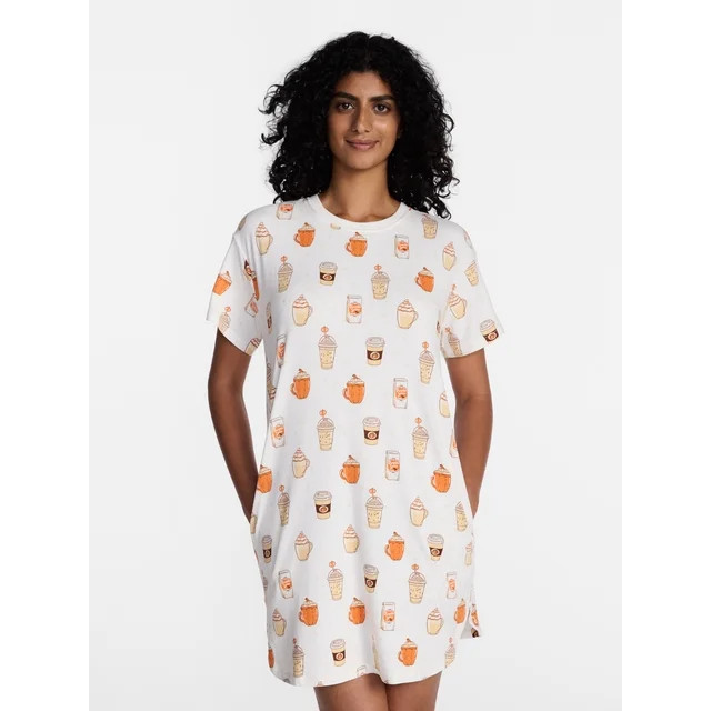 Halloween Women's Sleepshirt Top and Socks Set from Way to Celebrate, 2-Piece, Sizes XS-3X | Walmart (US)