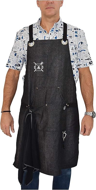 Professional Cooking Apron for BBQ, Grill, Chef, Hobby Kitchen and Work, Comfortable with Cross-B... | Amazon (US)