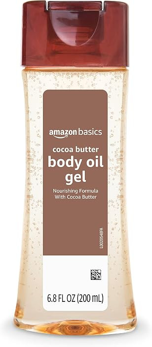 Amazon Basics Body Oil Gel with Cocoa Butter, Paraben Free, 6.8 Fl Oz (Pack of 1) (Previously Sol... | Amazon (US)