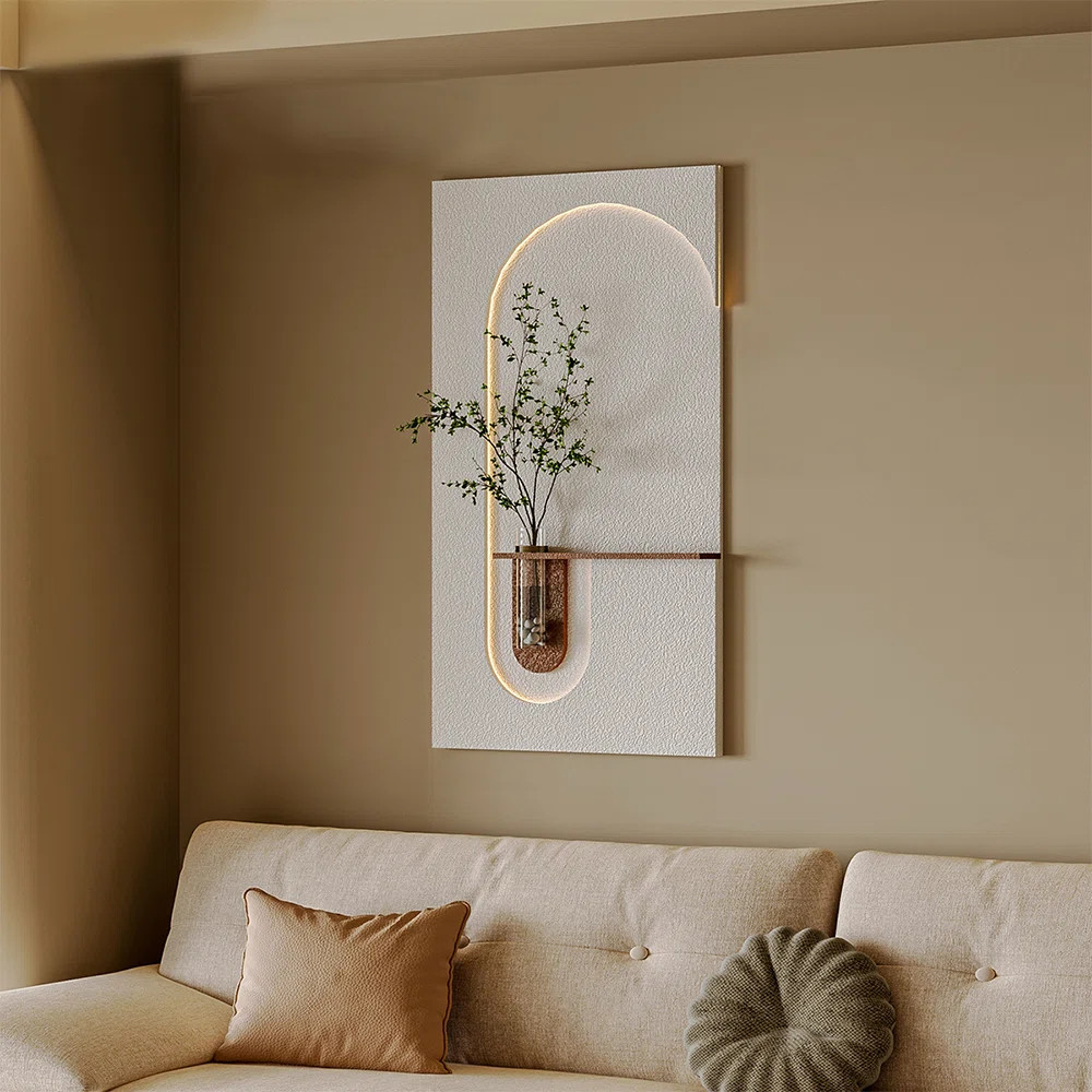 Cream + Brown Rectangle Sandstone Wall art | Wayfair North America