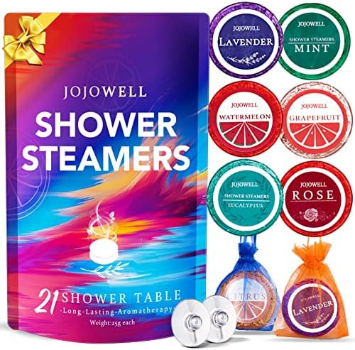 Shower Steamers Aromatherapy - 21Pcs Pure Essential Oil Shower Bombs Gifts for Women, Nasal Relie... | Amazon (US)