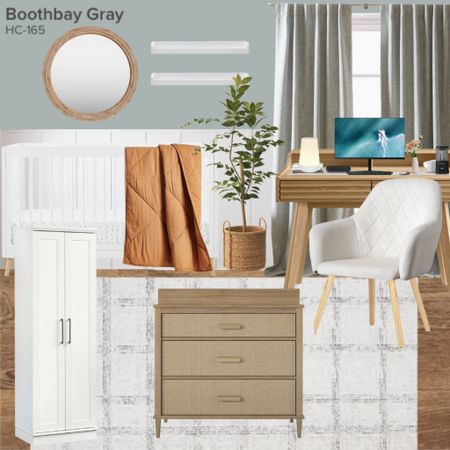 Nursery Office Combo - From our Sunday Q+A board requests! 

Have a little one on the way but not sure how to make your space work? Here’s some inspo on how to make the space functional yet stylish. 

#nurseryoffice #nurserywithdesk #functionalspaces #homeoffice #boothbaygray #nurserydesign 