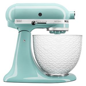 Aqua Sky Artisan® Series Tilt-Head Stand Mixer with White Mermaid Lace Bowl KSM156WMAQ | Kitchen... | KitchenAid