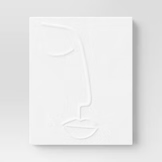 8" x 10" Face Unframed Wall Canvas White - Threshold™ | Target