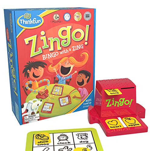 ThinkFun Zingo Bingo Award Winning Preschool Game for Pre-Readers and Early Readers Age 4 and Up - One of the Most Popular Board Games for Boys and Girls and their Parents (97700) | Amazon (US)