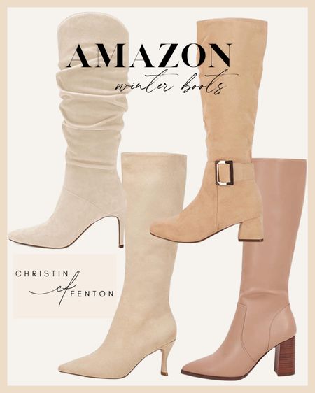 Amazon boots, knee high boots, tall boots, leather boots, riding boots, winter boots @shop.ltk #liketkit #founditonamazon 🥰 Thank you for shoe shopping with me! 🤍 XO Christin  #LTKshoecrush #LTKworkwear #LTKstyletip #LTKsalealert #LTKunder50 #LTKunder100 #LTKGiftGuide #LTKSeasonal 