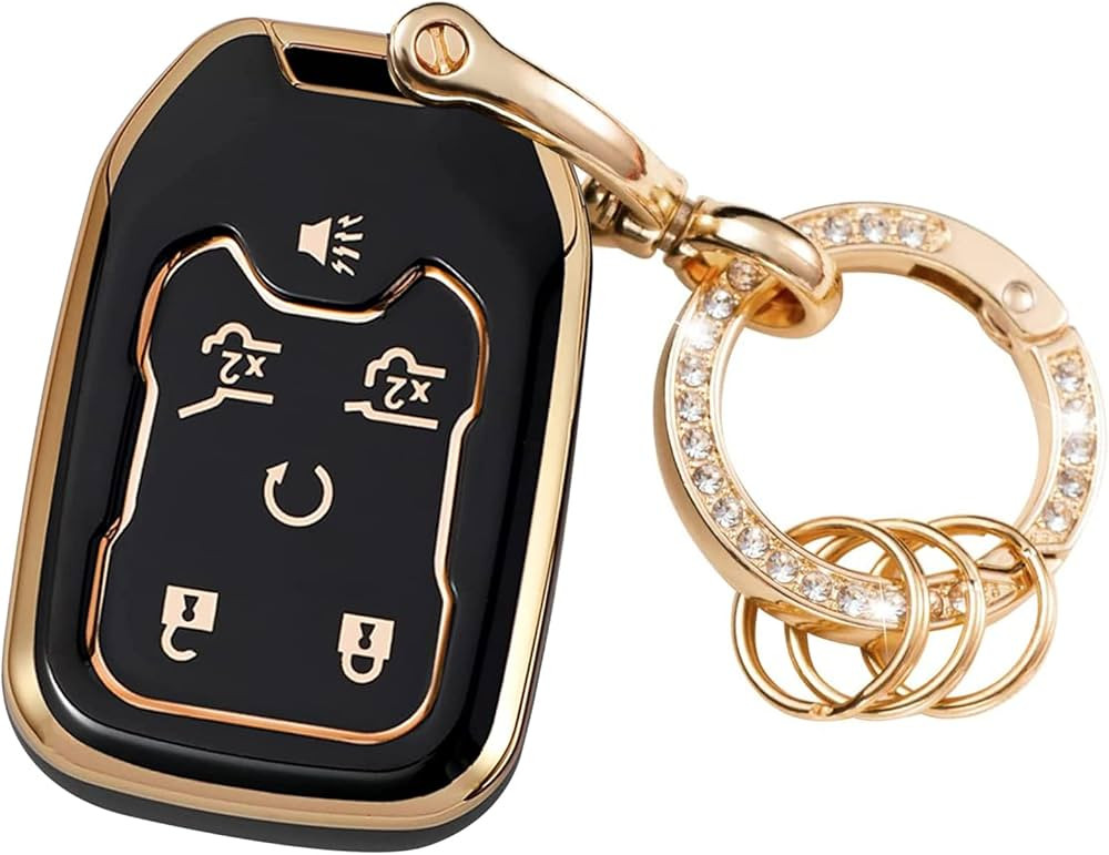 Key Fob Cover Compatible with Chevy Chevrolet Suburban Tahoe GMC Terrain Yukon Yukon XL Smart 6 B... | Amazon (US)