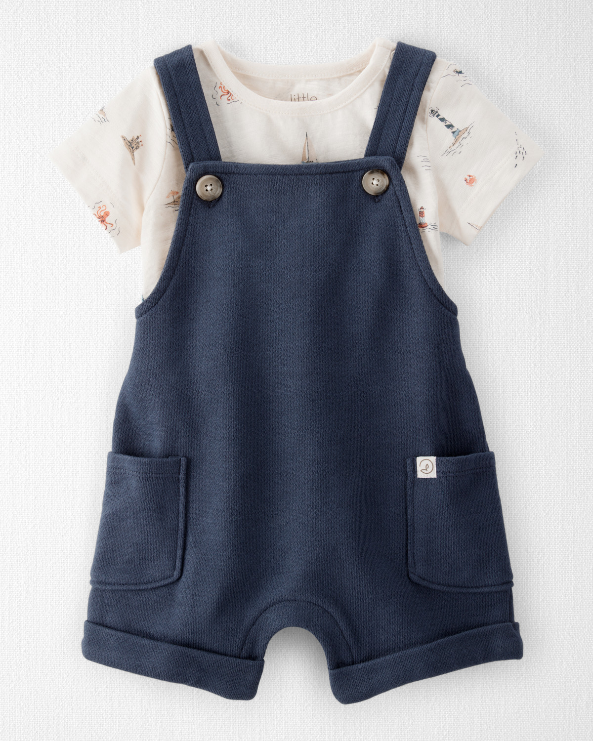 Baby 2-Piece Organic Cotton Shortall Set | Carter's Inc