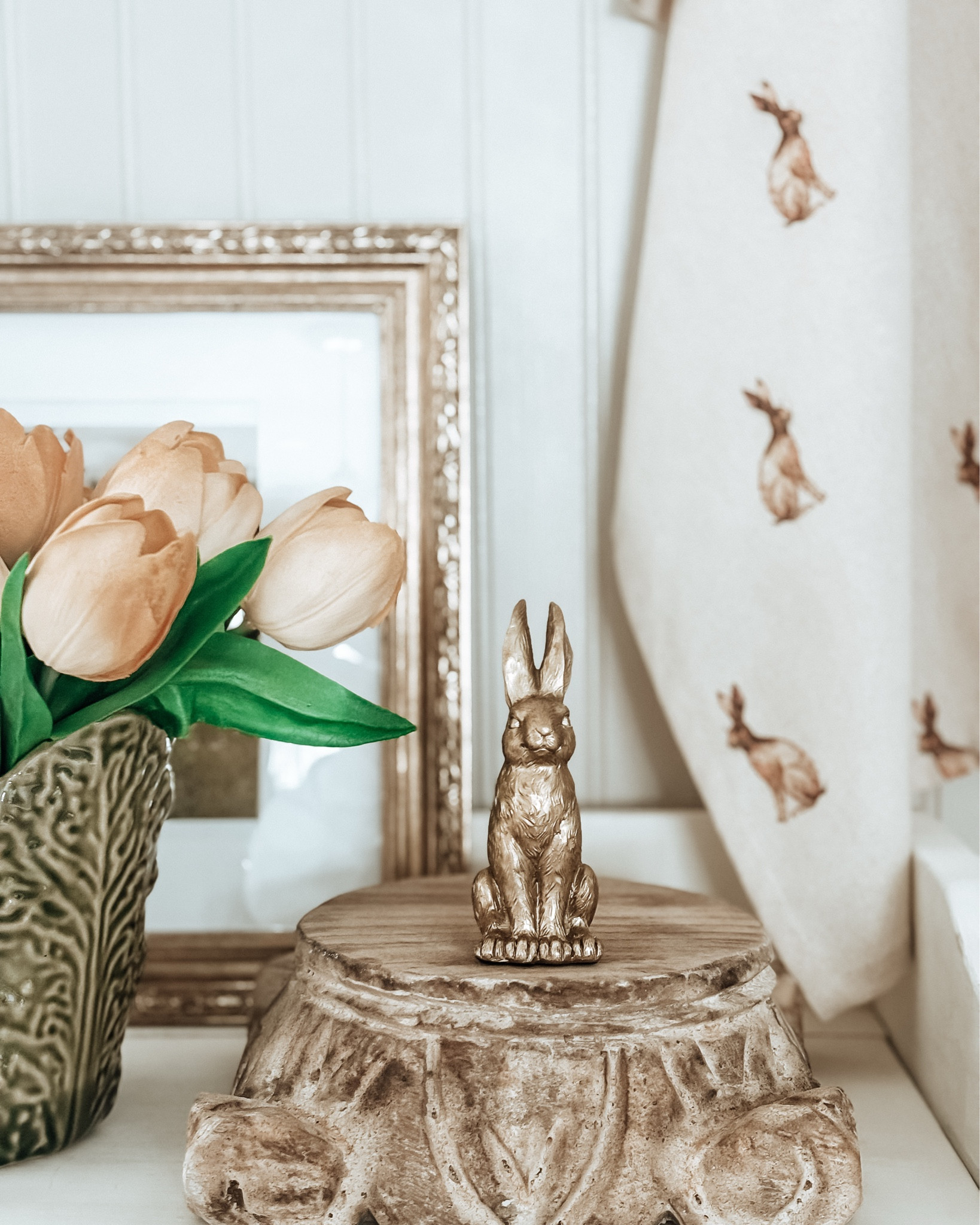 Spring styling but make it timeless 🤍

This sweet little gold bunny is part of our Curated Spring Collection and she is the perfect subtle nod to the season — classic, neutral, and effortlessly vintage inspired. I love layering her on a riser or tucked into a cozy vignette with florals and warm wood tones.

She’s small enough to style anywhere… shelves, coffee bars, hutches, gallery walls — but detailed enough to feel special ✨

If you love cozy cottage charm with a hint of heirloom warmth, she belongs in your home 🤍

Tap to shop our spring favorites 🌷🐇

#CraftedHiveCulture #LTKHome #LTKSpring #CozyCottageStyle #VintageInspiredDecor #CuratedHome #SpringVibes #CottageCoreHome #HeirloomStyle

#LTKSpringSale #LTKSeasonal
