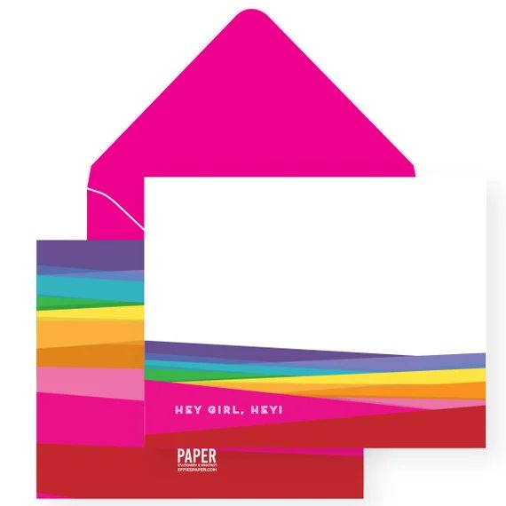 Hey Girl Hey! Boxed Stationery Set |  Blank Thank You Notes, Rainbow note cards | Etsy (US)
