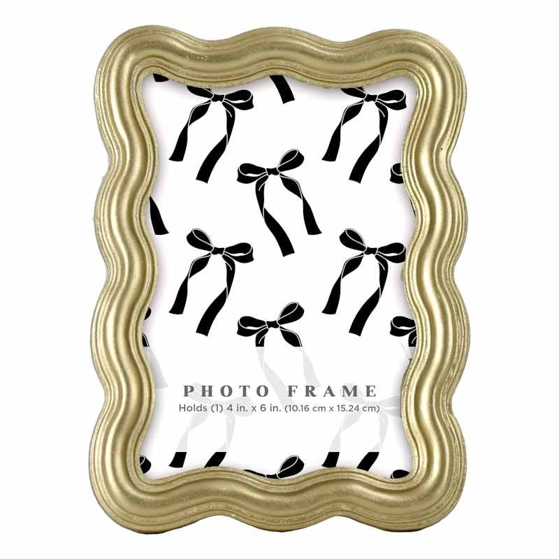 Gold Wavy Resin Tabletop Frame, 4x6 | At Home