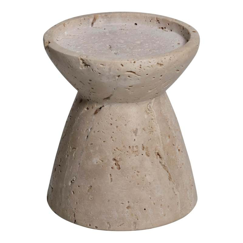 Travertine Candle Holder, 4" | At Home