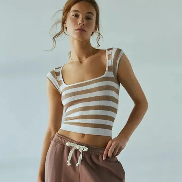 NEW Urban Outfitters Out from Under Seamless Striped Tee | Poshmark
