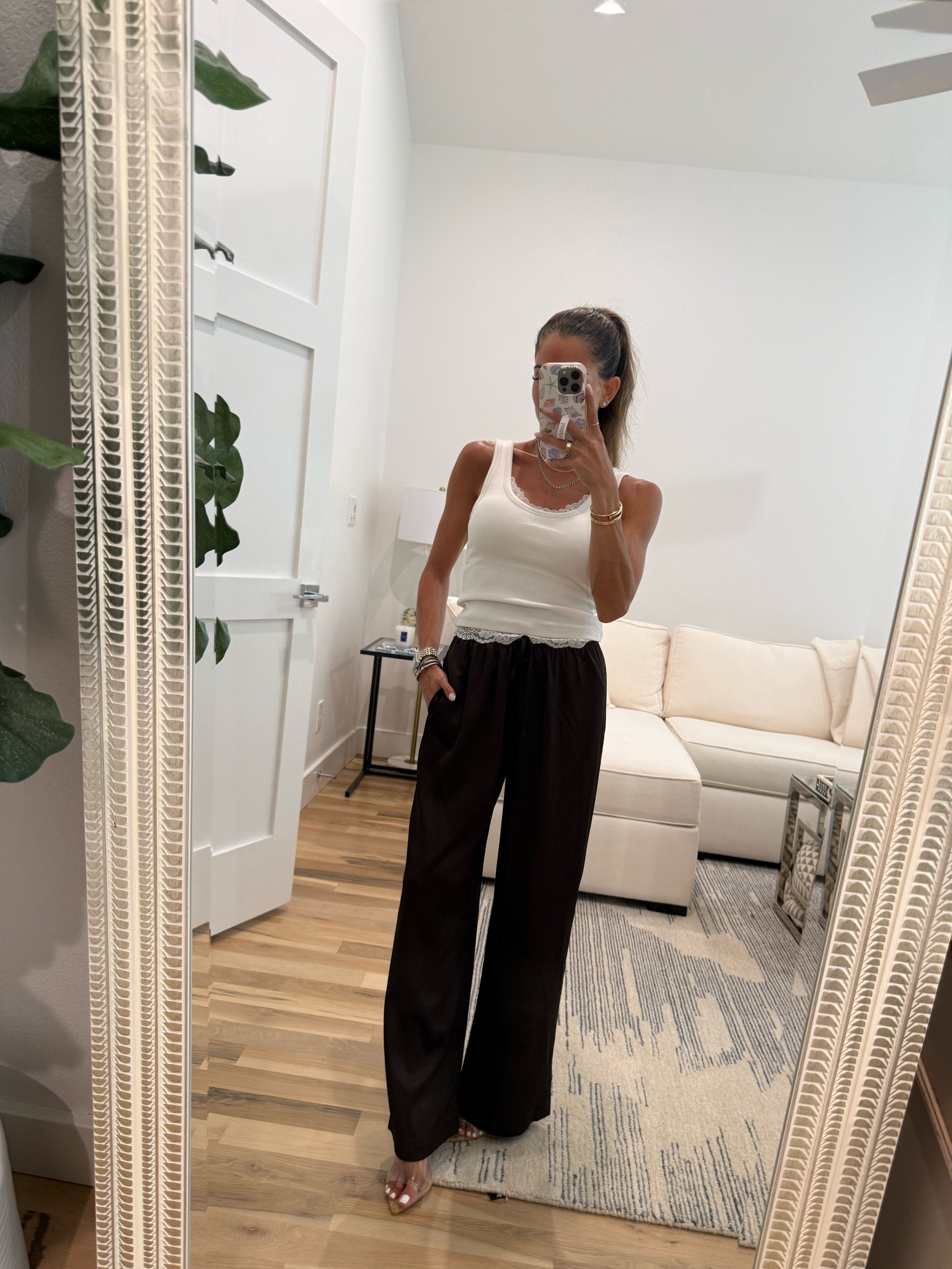Satin pants size xxsp ribbed tank xxs or xs

#LTKPetite #LTKSaleAlert