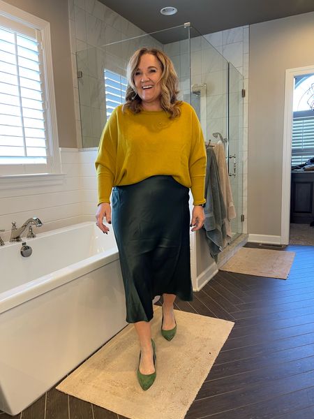 100% silk and cashmere. And under $100. You may have heard the hype. It’s worth the hype. 

I’m in a S/M in the sweater. The fitted sweaters tts or size up. This one, no need. 

The skirt order your true size. I’m in a XL and it’s a little big. 


#LTKGiftGuide #LTKHoliday #LTKunder100