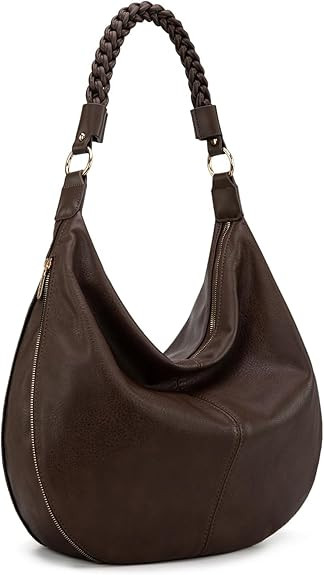 Montana West Hobo Bags for Women Large Slouchy Shoulder Purse Handbag with Zipper and Woven Handl... | Amazon (US)