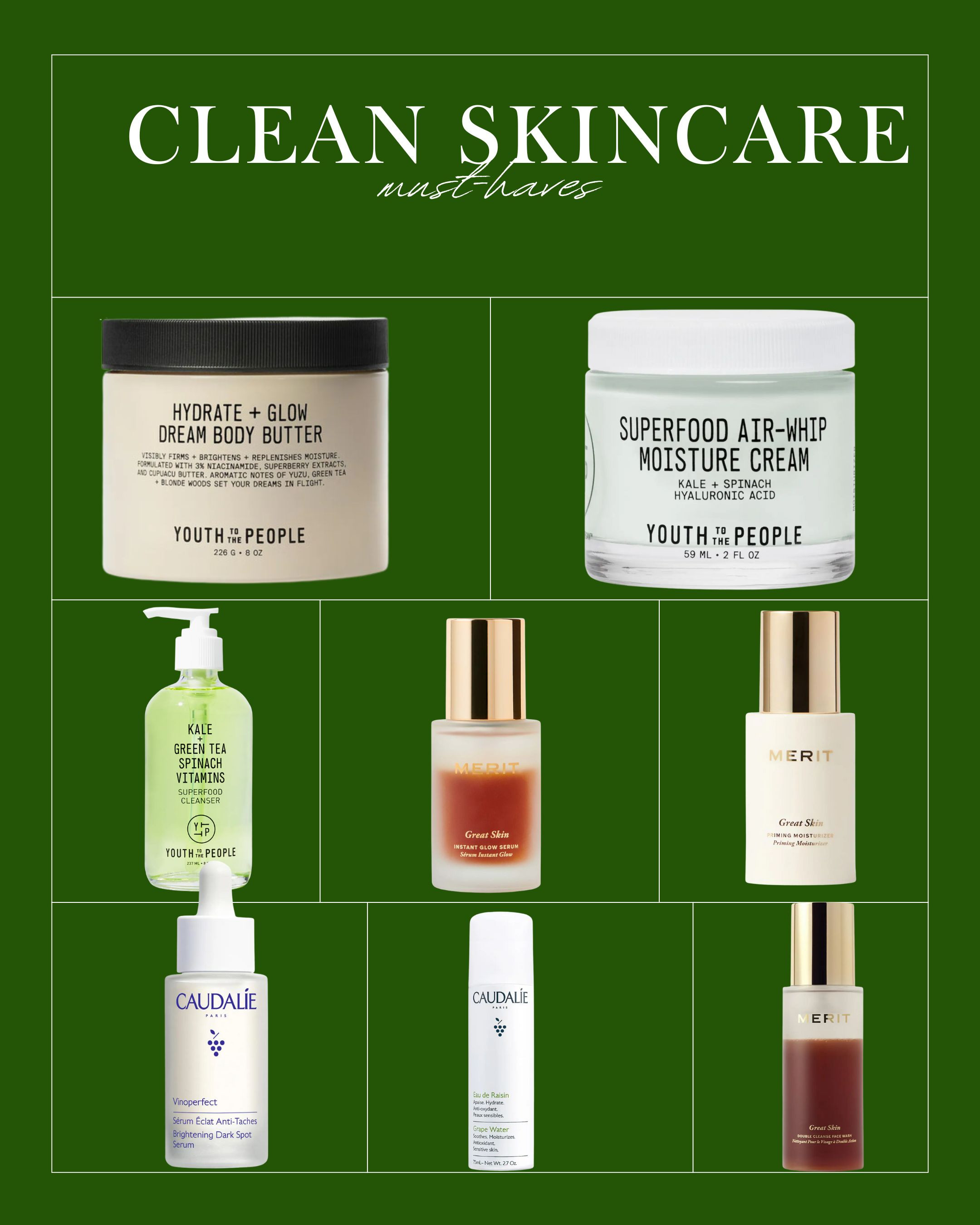 Clean Skincare Products Must-Haves 

 #LTKSeasonal #LTKBeauty