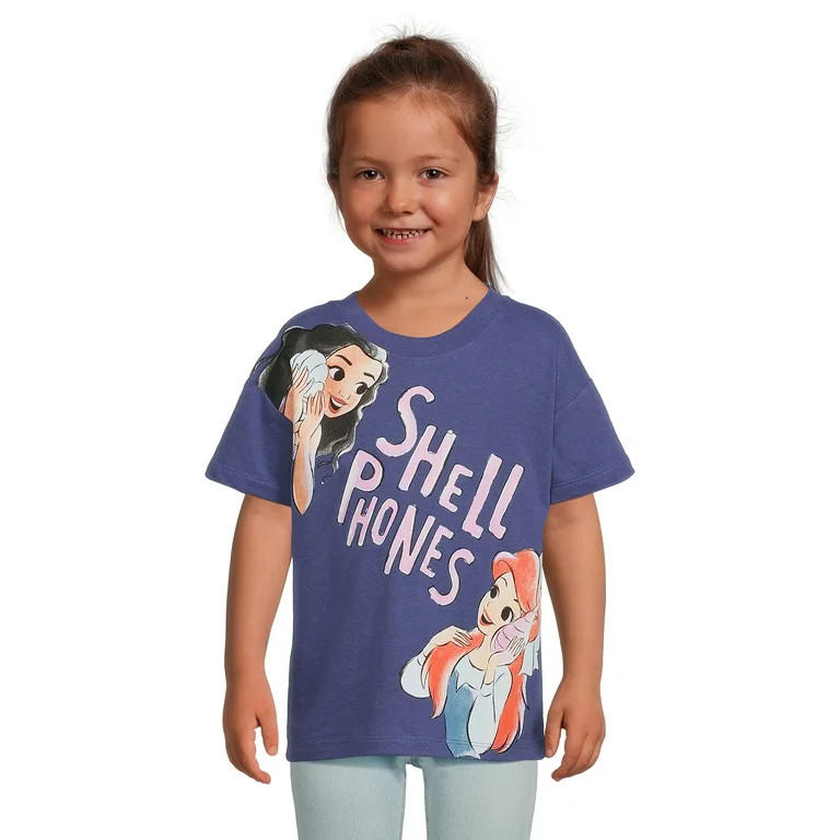 Disney Princess Toddler Girl Graphic Short Sleeve T-Shirt, Sizes 12M-5T | Walmart (US)