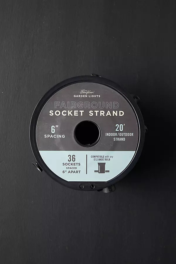 Stargazer Garden Lights Fairground Socket Strand, 20' | Terrain